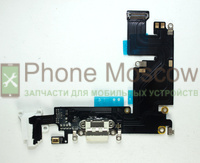 Шлейф для iPhone 6 Plus зарядка / гарнитура / микрофон Белый